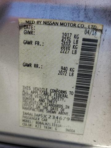 1N4AL3AP5JC234679 - 2018 NISSAN ALTIMA 2.5 Silber Foto 12