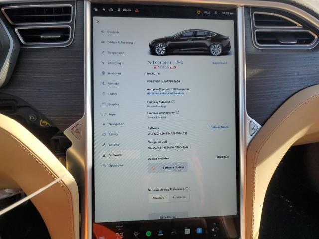 5YJSA1H29EFP63824 - 2014 TESLA MODEL S BROWN photo 9