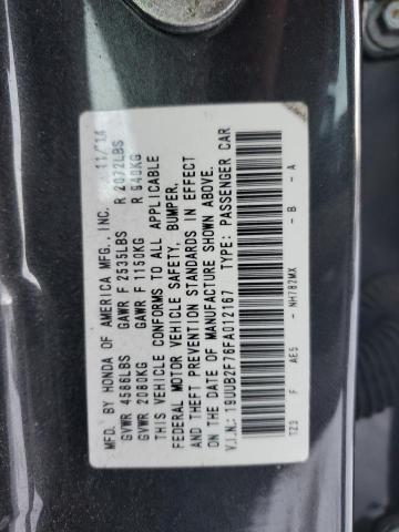 19UUB2F76FA012167 - 2015 ACURA TLX ADVANCE GRAY photo 12
