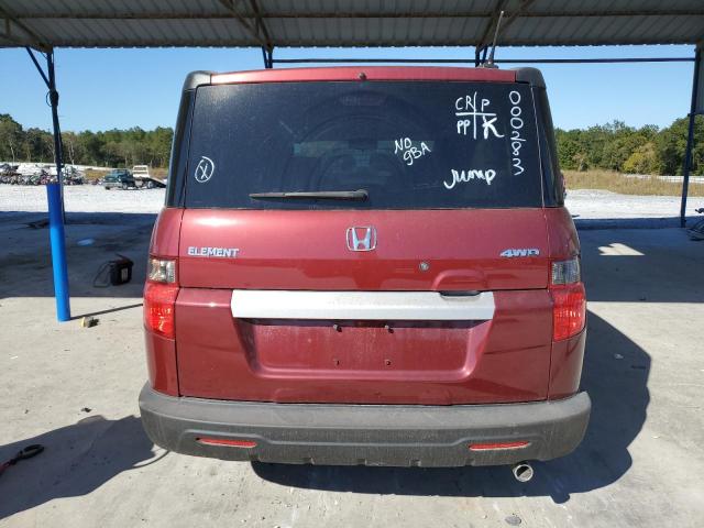 5J6YH28759L000283 - 2009 HONDA ELEMENT EX ბურგუნდია ფოტო 6