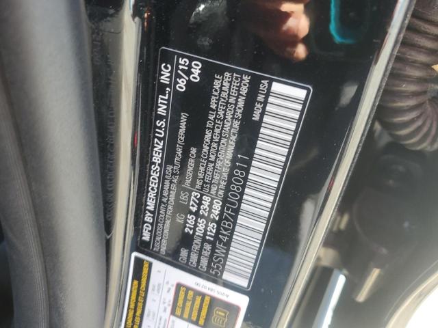 55SWF4KB7FU080811 - 2015 MERCEDES-BENZ C 300 4MATIC BLACK photo 12