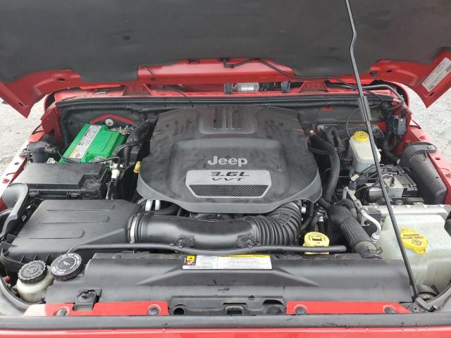 1C4AJWBG0CL123685 - 2012 JEEP WRANGLER SAHARA Կարմիր լուսանկար 11