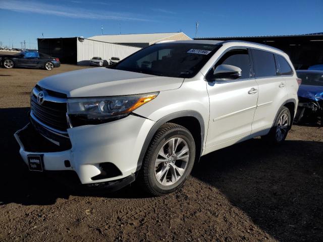 5TDJKRFH3FS181956 - 2015 TOYOTA HIGHLANDER XLE WHITE photo 1