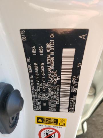 5TDJKRFH3FS181956 - 2015 TOYOTA HIGHLANDER XLE WHITE photo 13