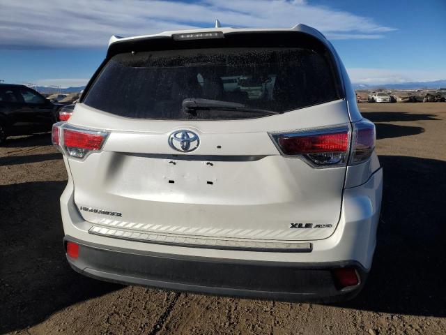 5TDJKRFH3FS181956 - 2015 TOYOTA HIGHLANDER XLE WHITE photo 6