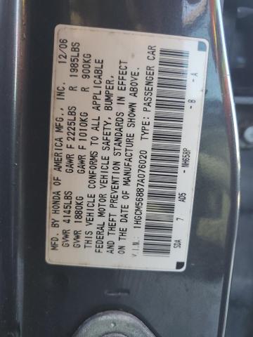 1HGCM56887A076020 - 2007 HONDA ACCORD EX CHARCOAL photo 12