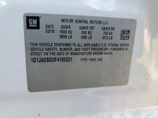 1G1JA6SG5F4186031 - 2015 CHEVROLET SONIC LS WHITE photo 12