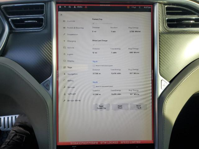 5YJSA1CP8DFP05818 - 2013 TESLA MODEL S BLUE photo 9