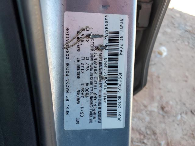 JM1BL1UG6B1473945 - 2011 MAZDA 3 I Gümüş foto 12