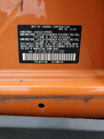 JF2GTAECXLH211700 - 2020 SUBARU CROSSTREK PREMIUM ORANGE photo 13