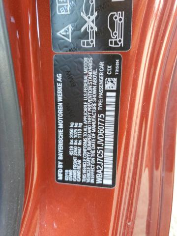 WBA2J7C51JVD60775 - 2018 BMW M240XI ORANGE photo 12