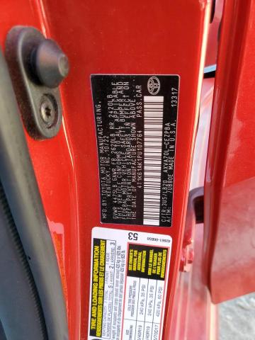 4T1K61AK1PU107764 - 2023 TOYOTA CAMRY XSE 勃艮第红 照片 12