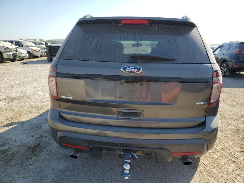 1FM5K8GT4FGA92966 - 2015 FORD EXPLORER SPORT GRAY photo 6