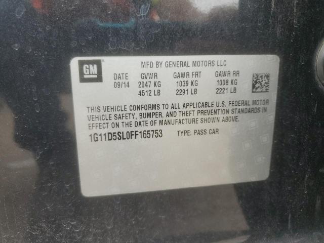 1G11D5SL0FF165753 - 2015 CHEVROLET MALIBU 2LT 黑色 照片 12