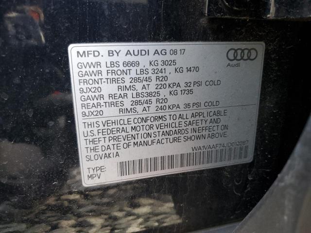 WA1VAAF74JD010287 - 2018 AUDI Q7 PRESTIGE 黑色 照片 13