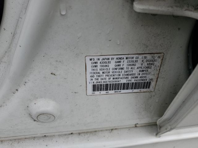 JH4CL96876C006647 - 2006 ACURA TSX Blanc photo 12