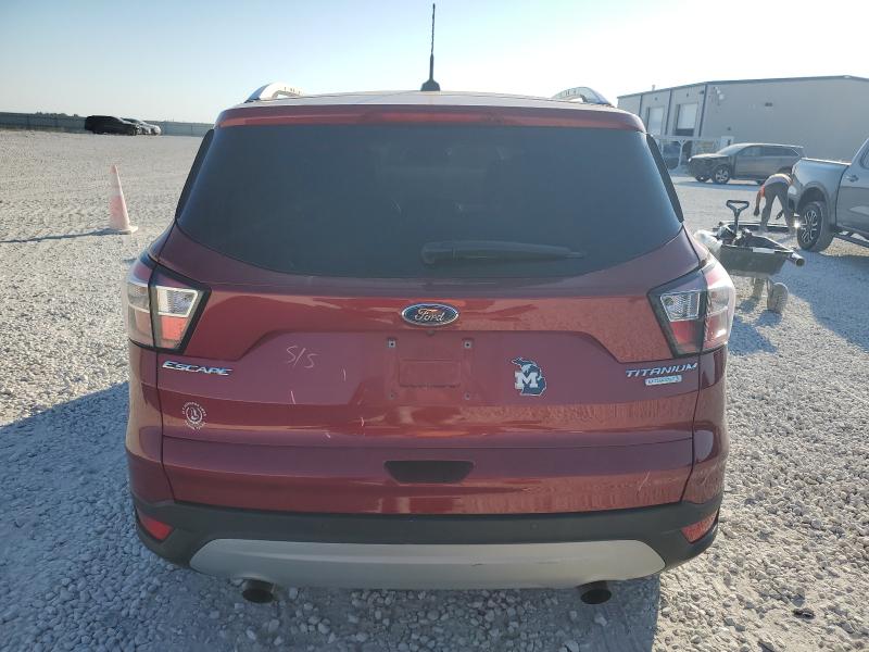 1FMCU0J97HUE54115 - 2017 FORD ESCAPE TITANIUM RED photo 6