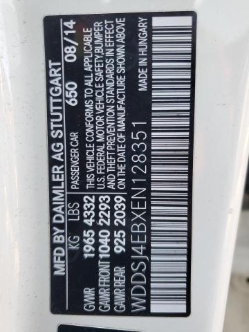 WDDSJ4EBXEN128351 - 2014 MERCEDES-BENZ CLA 250 白色 照片 12