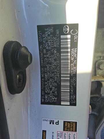 JTDS4MCE6NJ087139 - 2022 TOYOTA COROLLA SE Ақ фото 12