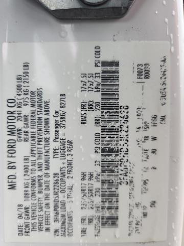 3FA6P0HD5JR228628 - 2018 FORD FUSION SE Blanco foto 12