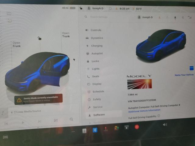 7SAYGDEE9TF331596 - 2026 TESLA MODEL Y GRAY photo 9