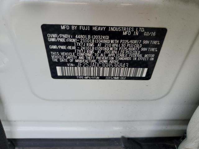 JF2SJADC3GH536843 - 2016 SUBARU FORESTER 2.5I PREMIUM Ağ foto 13