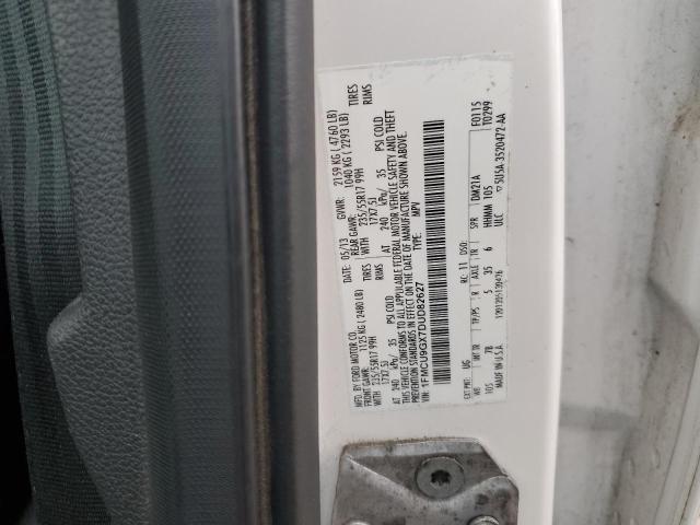 1FMCU9GX7DUD82627 - 2013 FORD ESCAPE SE WHITE photo 13