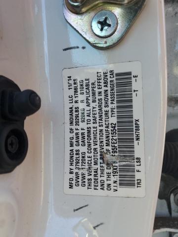19XFB2F95FE215542 - 2015 HONDA CIVIC EXL 白色 照片 13
