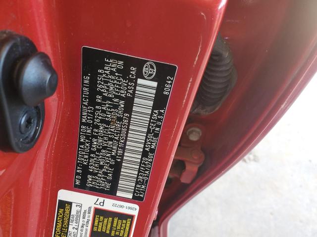 4T1BF1FK5DU653679 - 2013 TOYOTA CAMRY L 红色 照片 12