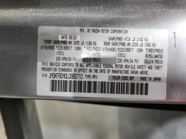 JM3KFBCM0L0868710 - 2020 MAZDA CX-5 TOURING Արծաթագույն լուսանկար 13