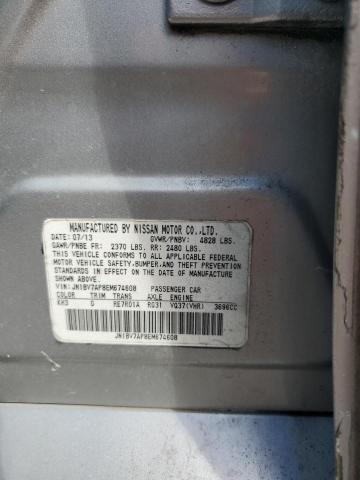 JN1BV7AP8EM674608 - 2014 INFINITI Q50 BASE Argent photo 13