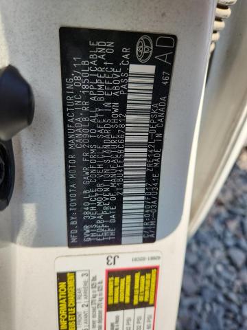 2T1BU4EE5BC667812 - 2011 TOYOTA COROLLA BASE Սպիտակ լուսանկար 12