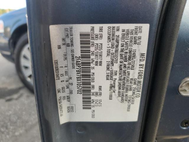 2FABP7BV7BX105702 - 2011 FORD CROWN VICT POLICE INTERCEPTOR BLUE photo 12