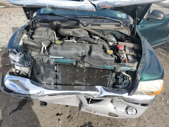 1B7GL22XX1S250427 - 2001 DODGE DAKOTA GREEN photo 11