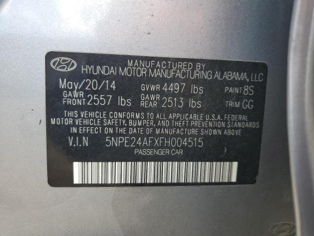 5NPE24AFXFH004515 - 2015 HYUNDAI SONATA SE 银色 照片 13