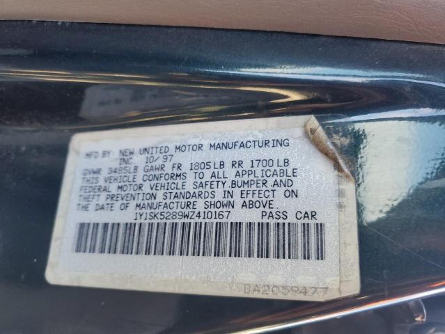 1Y1SK5289WZ410167 - 1998 CHEVROLET GEO PRIZM BASE GREEN photo 12