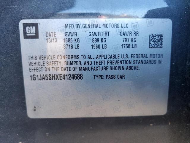 1G1JA5SHXE4124688 - 2014 CHEVROLET SONIC LS 灰色 照片 12