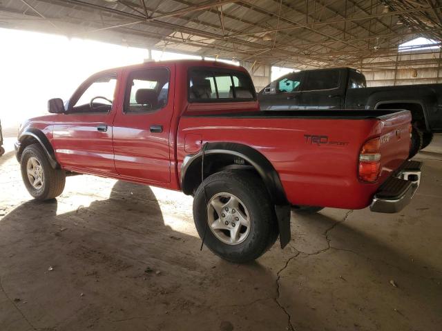 5TEGN92NX1Z814087 - 2001 TOYOTA TACOMA DOUBLE CAB PRERUNNER RED photo 2