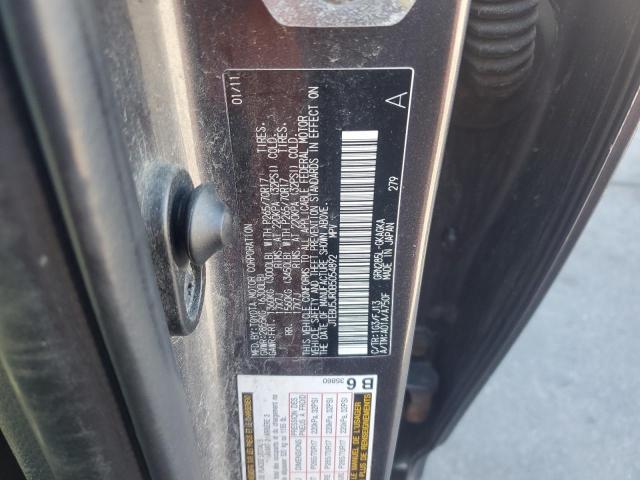 JTEBU5JR0B5054892 - 2011 TOYOTA 4RUNNER SR5 GRAY photo 12