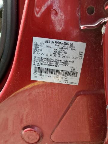 2LMDU88C19BJ12529 - 2009 LINCOLN MKX Қызыл фото 13