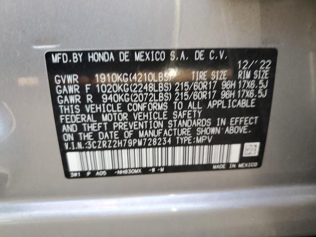 3CZRZ2H79PM728234 - 2023 HONDA HR-V EXL Silber Foto 13