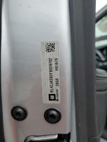 KL4CJASB2FB029702 - 2015 BUICK ENCORE ვერცხლისფერი ფოტო 13