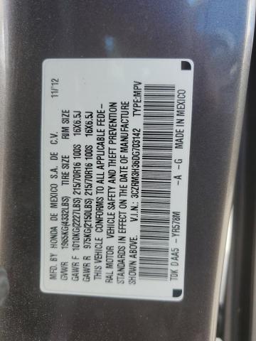 3CZRM3H36DG703142 - 2013 HONDA CR-V LX GRAY photo 13