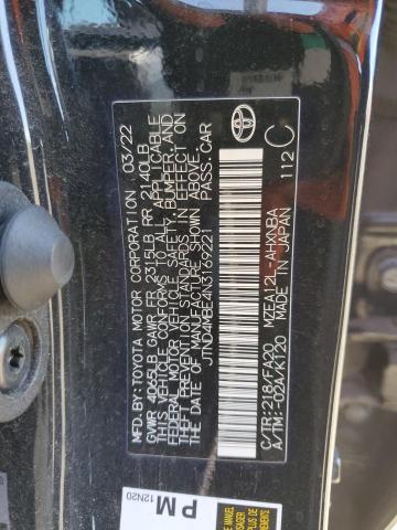 JTND4MBE4N3169221 - 2022 TOYOTA COROLLA SE Schwarz Foto 13