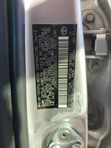 JTDKDTB35D1046526 - 2013 TOYOTA PRIUS C SILVER photo 12