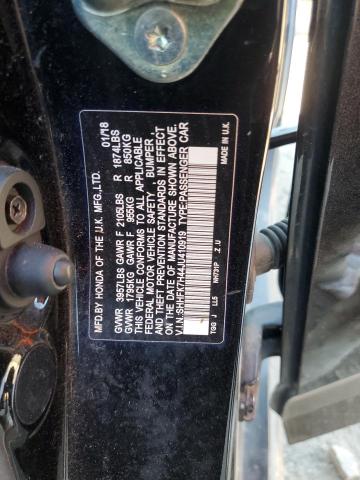 SHHFK7H44JU410919 - 2018 HONDA CIVIC SPORT Чорний фото 12