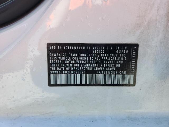 3VWE57BUXLM079823 - 2020 VOLKSWAGEN JETTA SEL თეთრი ფოტო 12