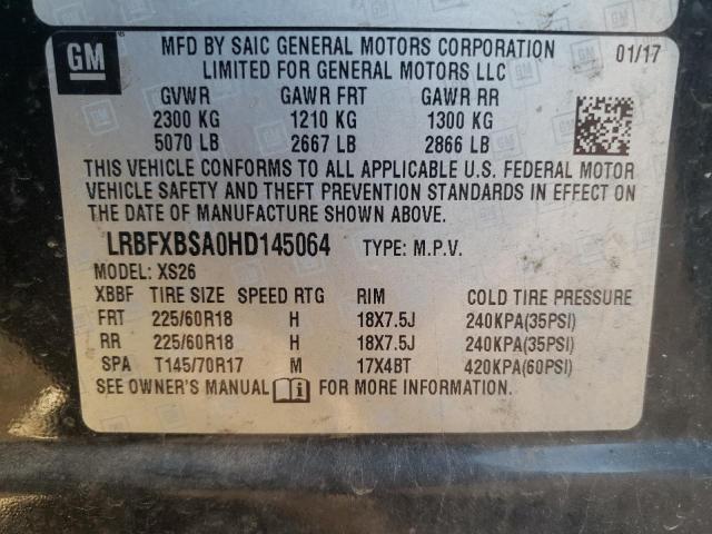 LRBFXBSA0HD145064 - 2017 BUICK ENVISION ESSENCE Qara foto 13