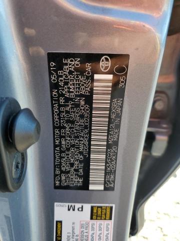 JTDS4RCE9LJ023509 - 2020 TOYOTA COROLLA SE GRAY photo 12