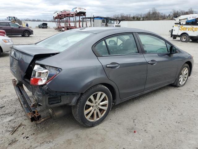 19XFB2F96CE026166 - 2012 HONDA CIVIC EXL ნაცრისფერი ფოტო 3